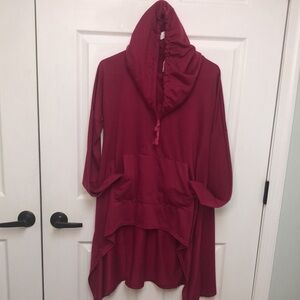 Plush Pink Pull-Over Hooded Jacket